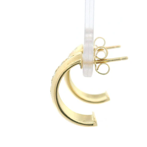 Aros Oro 18K Semi Bombe con Diamantes