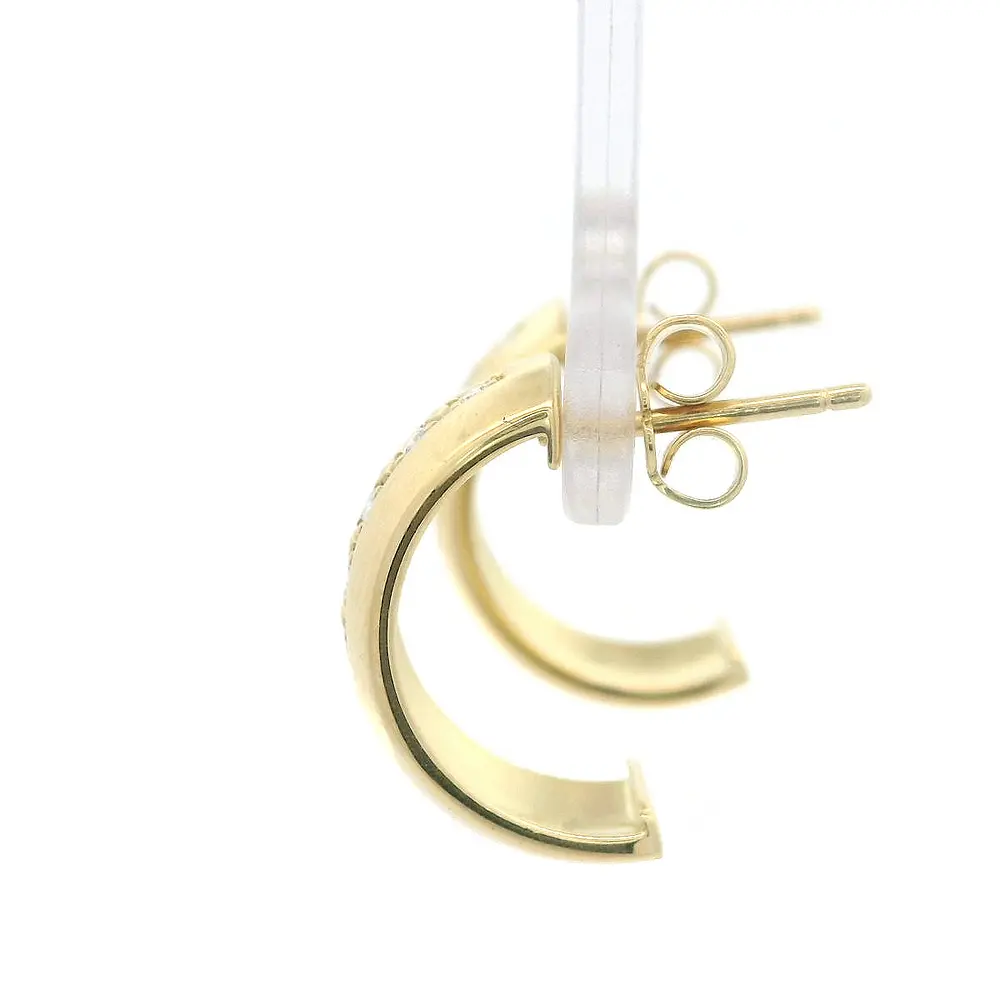 Aros Oro 18K Semi Bombe con Diamantes