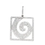 Colgante Oro 18K Espiral con Diamantes