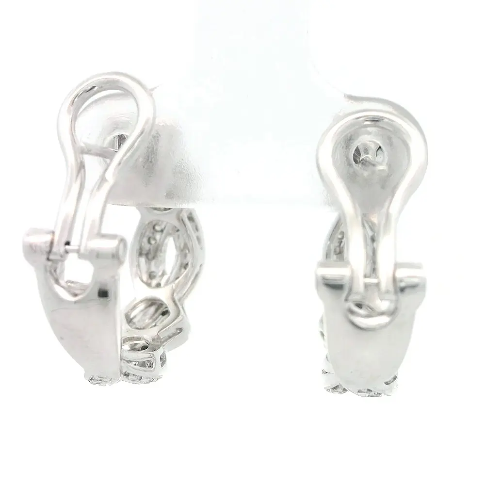 Aros Oro 18K Entrelazados con Diamantes