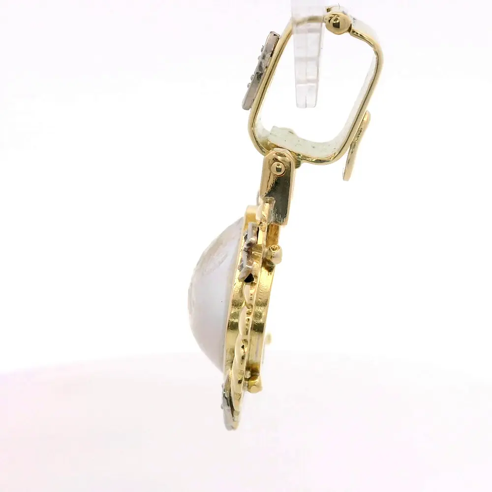 Colgante Oro 18K Rombo con Madre Perla