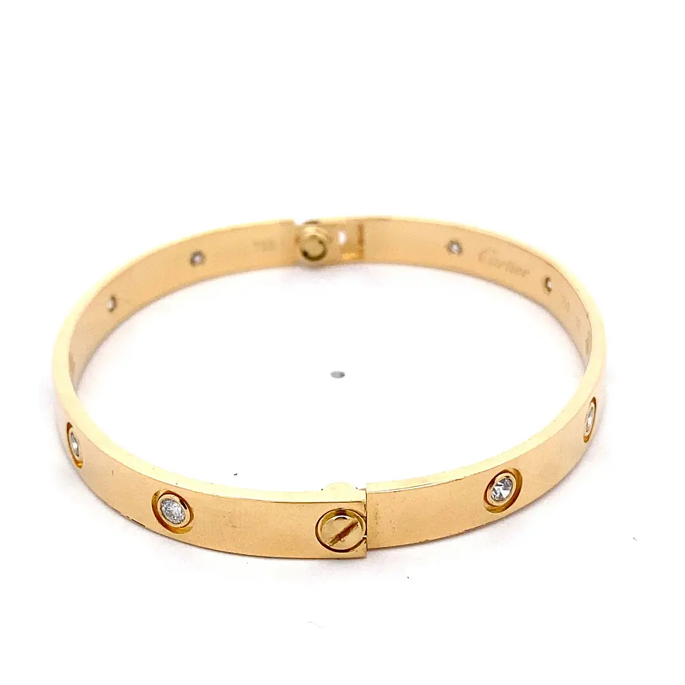 Pulsera Oro 18K Esclava con Diamantes