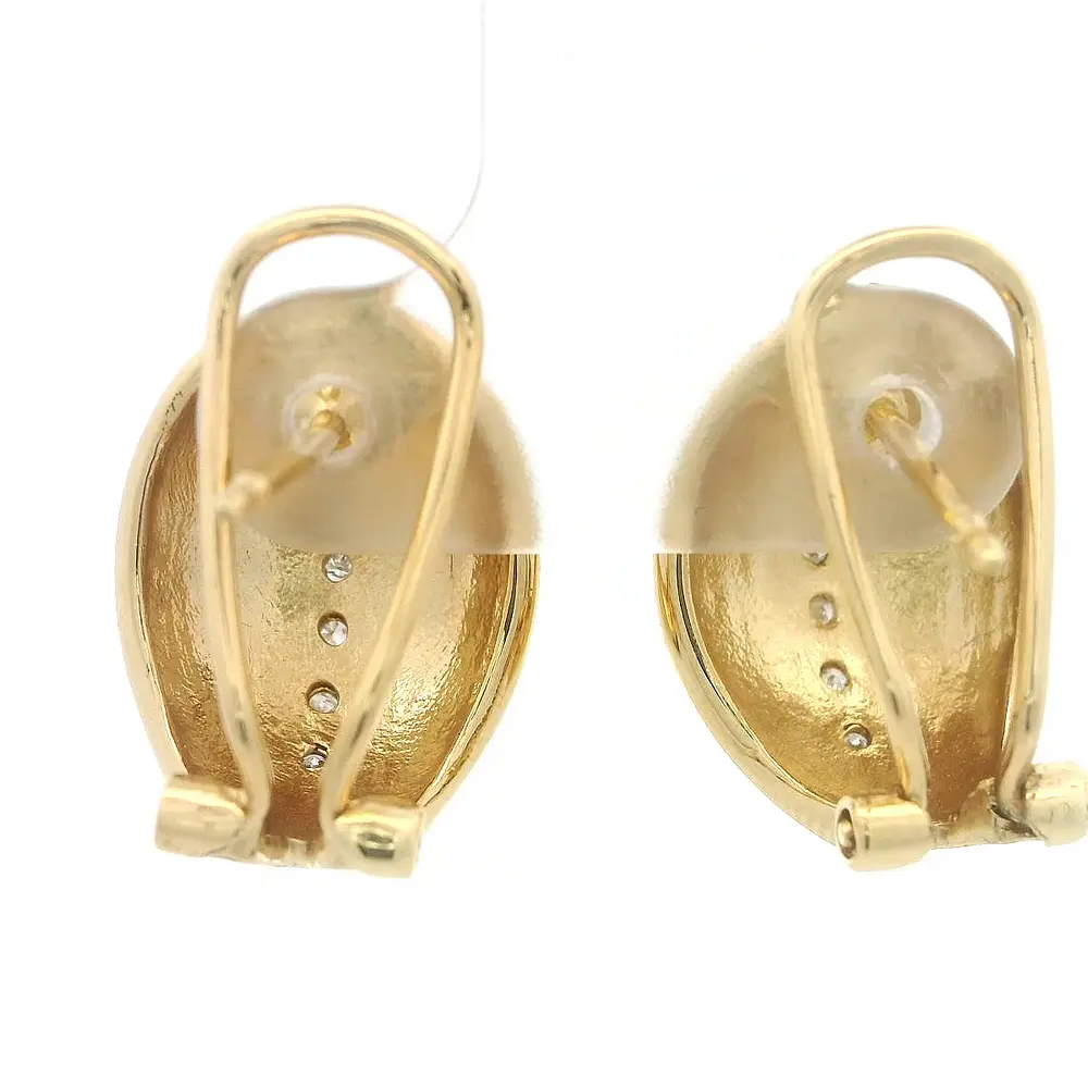Aros Oro 18K Bombe con Diamantes