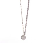 Cadena Oro Blanco 18K Popcorn con 96 Diamantes