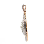Colgante Oro 14K Ovalado con Diamantes