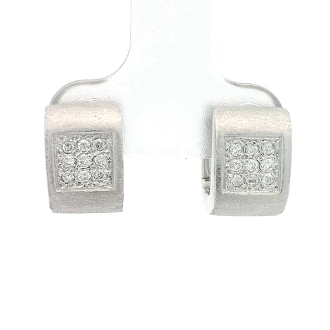 Aros Oro 18K Huggies con Diamantes