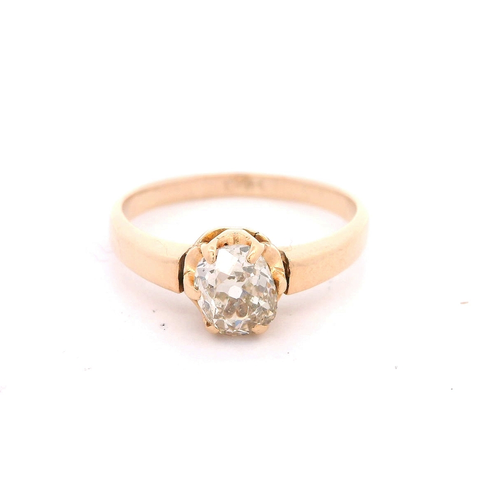 Anillo 14K Solitario Diamante