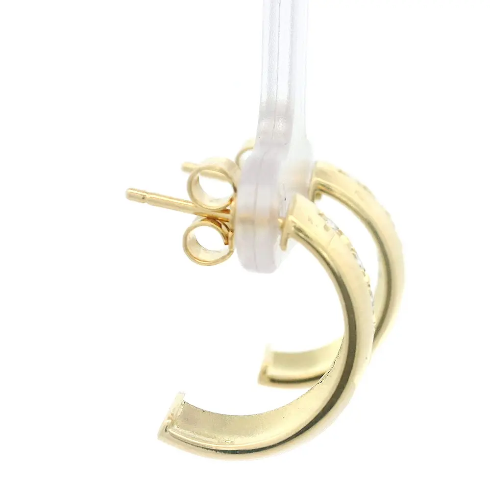 Aros Oro 18K Semi Bombe con Diamantes