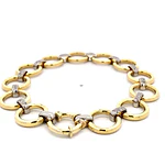 Pulsera Oro 18K Calada con Diamantes