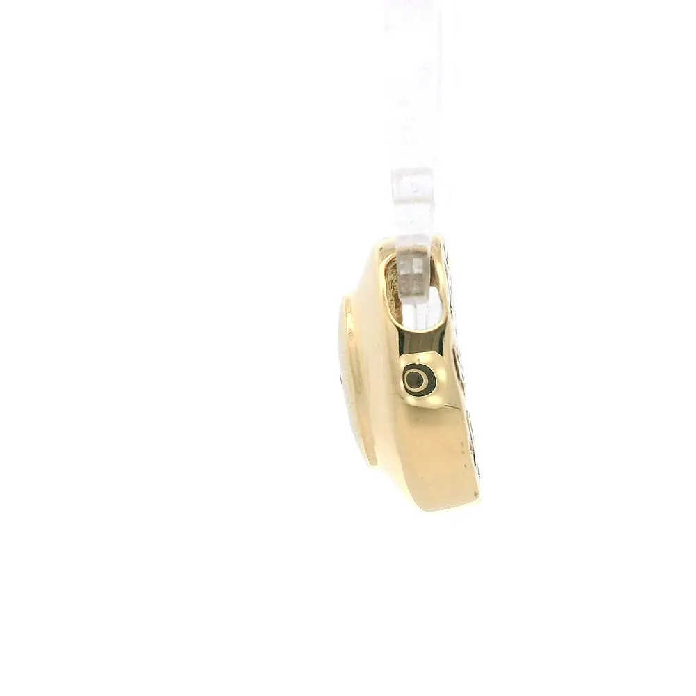 Colgante Oro 18K Ovalado con Diamante