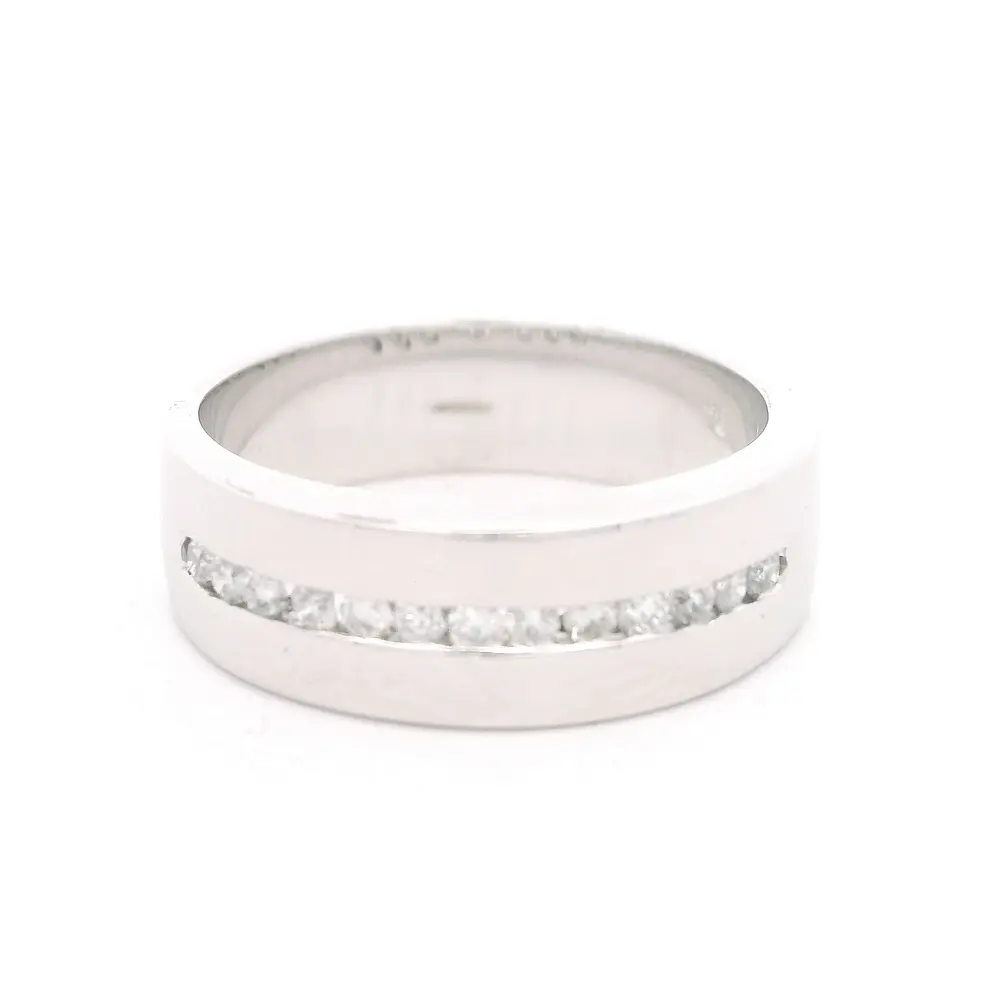 Anillo Oro 18K Bombe con Diamantes