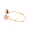 Anillo 14K Flor con Diamantes
