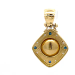 Colgante Oro 18K Rombo con Diamantes y Zafiros