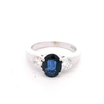 Anillo 18K Trilogy Zafiro y Diamantes