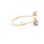 Anillo 14K Flor con Diamantes