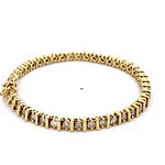 Pulsera Oro 14K Articulada con Diamantes