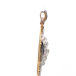 Colgante Oro 14K Ovalado con Diamantes