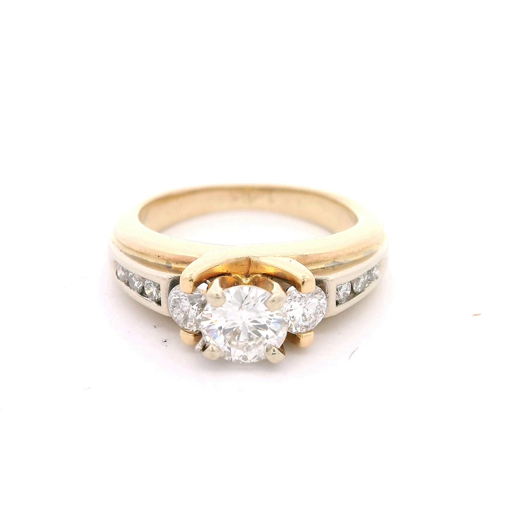 Anillo 14K Cintillo Dos Oros