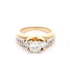 Anillo 14K Cintillo Dos Oros