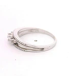 Anillo 18K Cintillo Rodinado con Diamantes