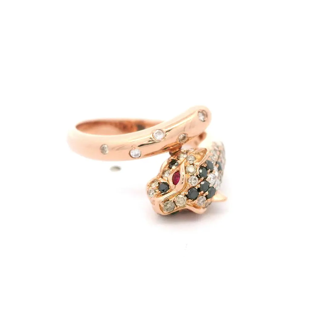 Anillo 18K Pantera Diamantes