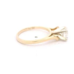 Anillo 14K Solitario Diamante Natural
