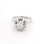 Anillo 18K Solitario Chatón Diamante