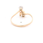 Anillo 14K Flor con Diamantes