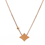 Cadena Oro 18K con Diamante y Nácar Rosa