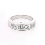 Anillo 18K Cintillo Baguette y Princesa