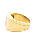 Anillo 18K Sello con Diamantes