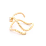 Anillo 18K Ondulado Moissanita