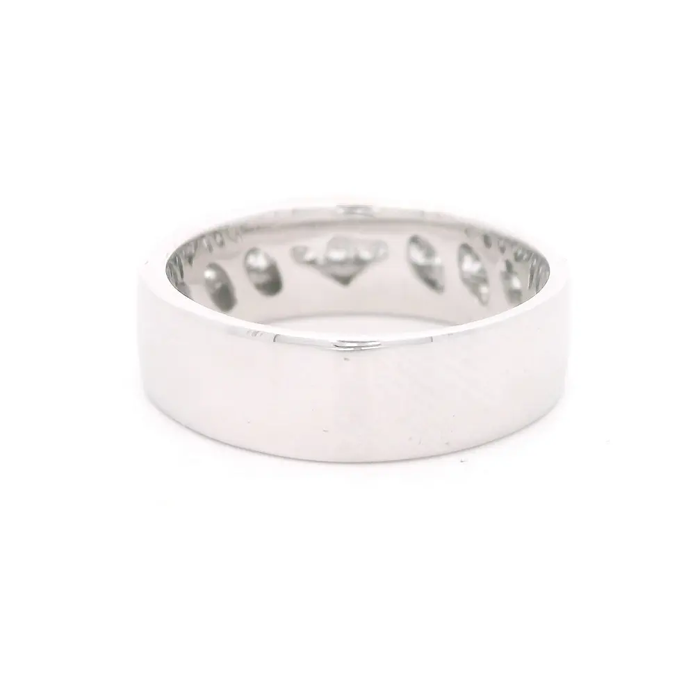 Anillo Oro 18K Bombe con Diamantes