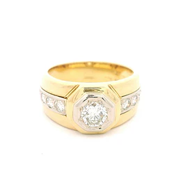 Anillo 18K Dos Oros Diamante