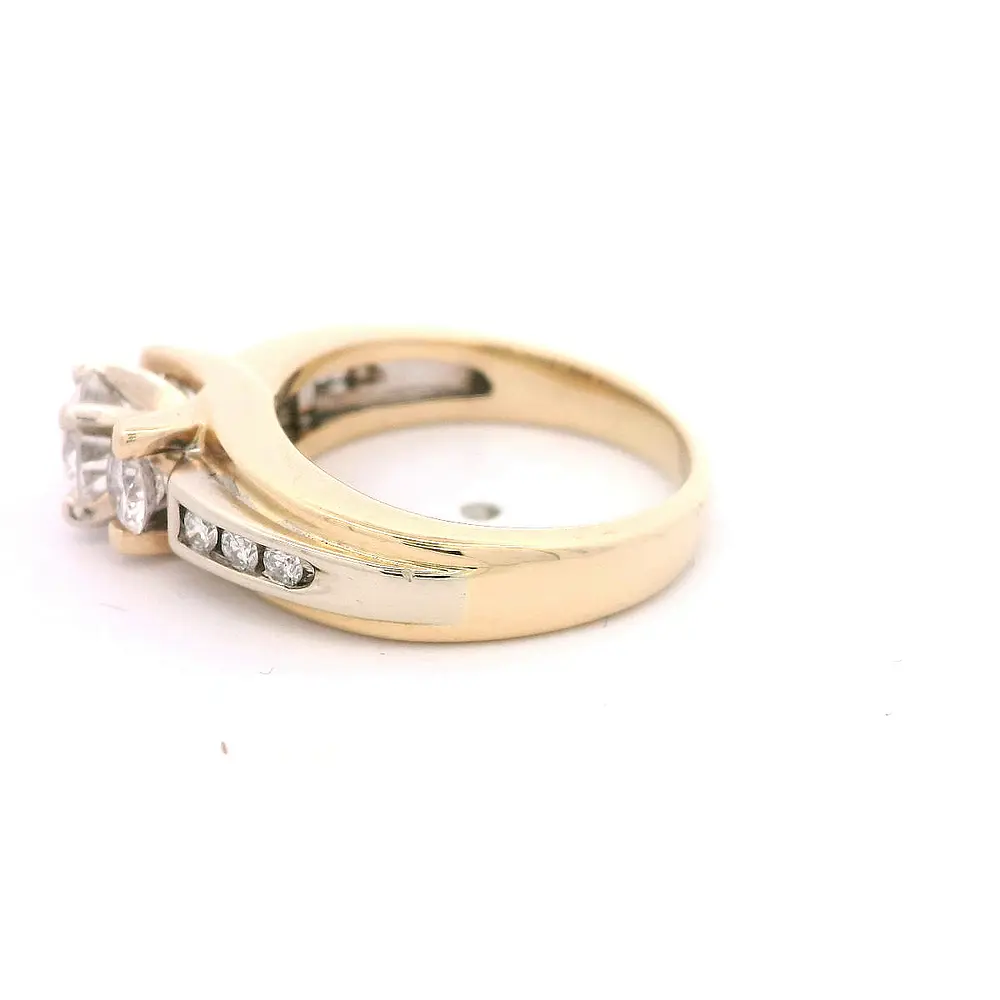 Anillo 14K Cintillo Dos Oros