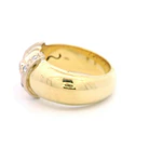 Anillo 18K Bombé con Diamantes
