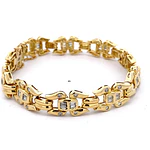 Pulsera Oro 18K Calada con Diamantes