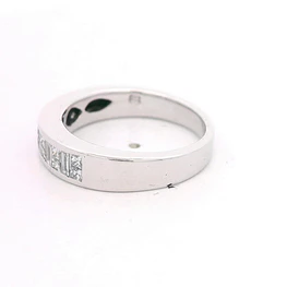 Anillo 18K Cintillo Baguette y Princesa