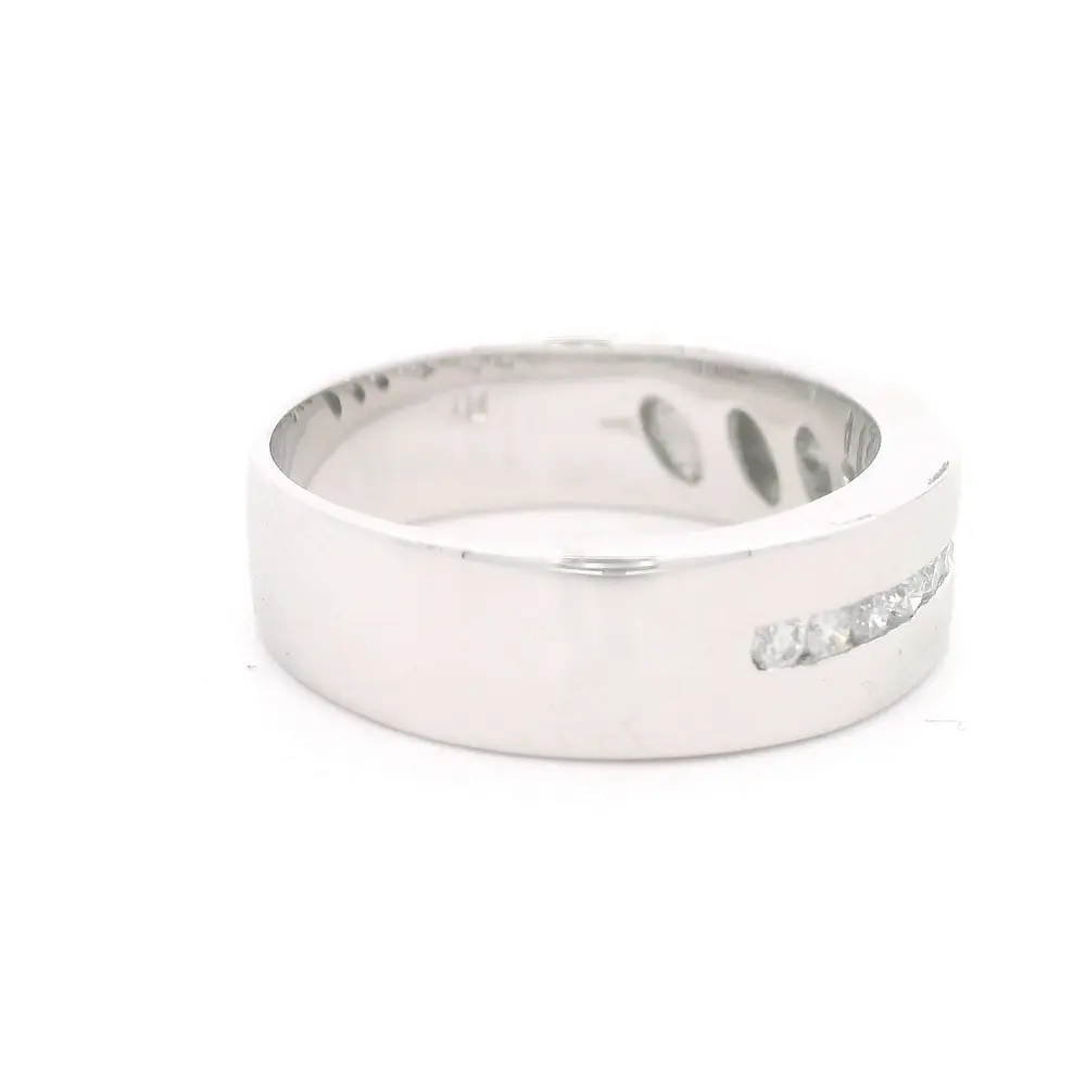 Anillo Oro 18K Bombe con Diamantes