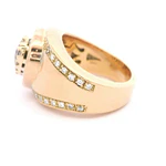 Anillo 18K Bombé Gota Zafiro y Diamantes