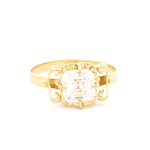 Anillo 18K Chatón Moissanita Asscher