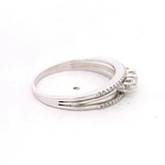 Anillo 18K Cintillo Rodinado con Diamantes