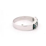 Anillo 18K Cintillo Zafiros y Diamantes