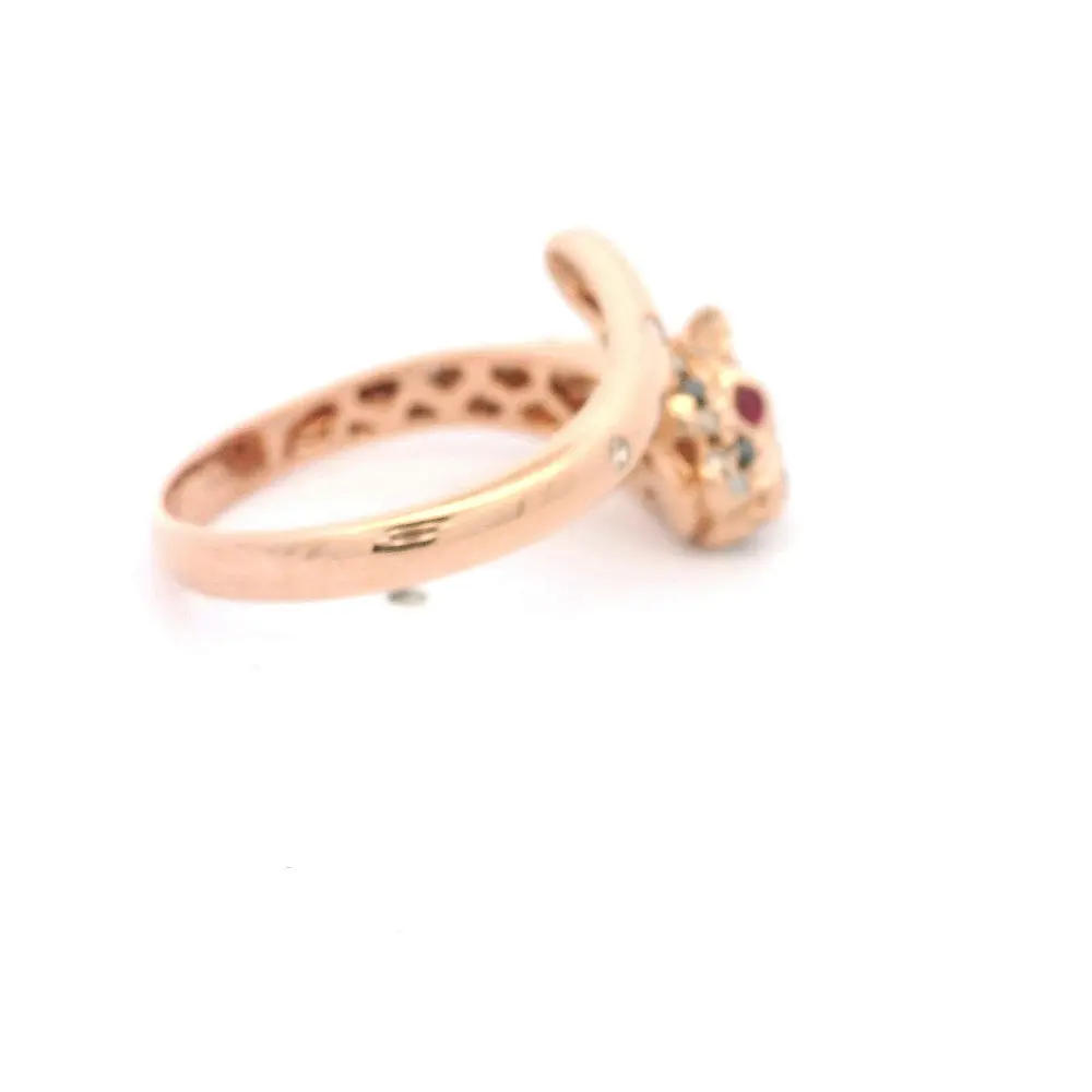 Anillo 18K Pantera Diamantes
