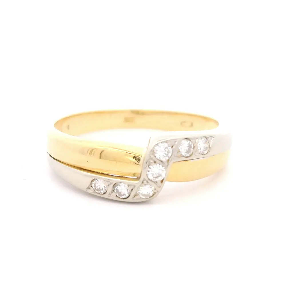 Anillo 18K Doble Cintillo Laberinto