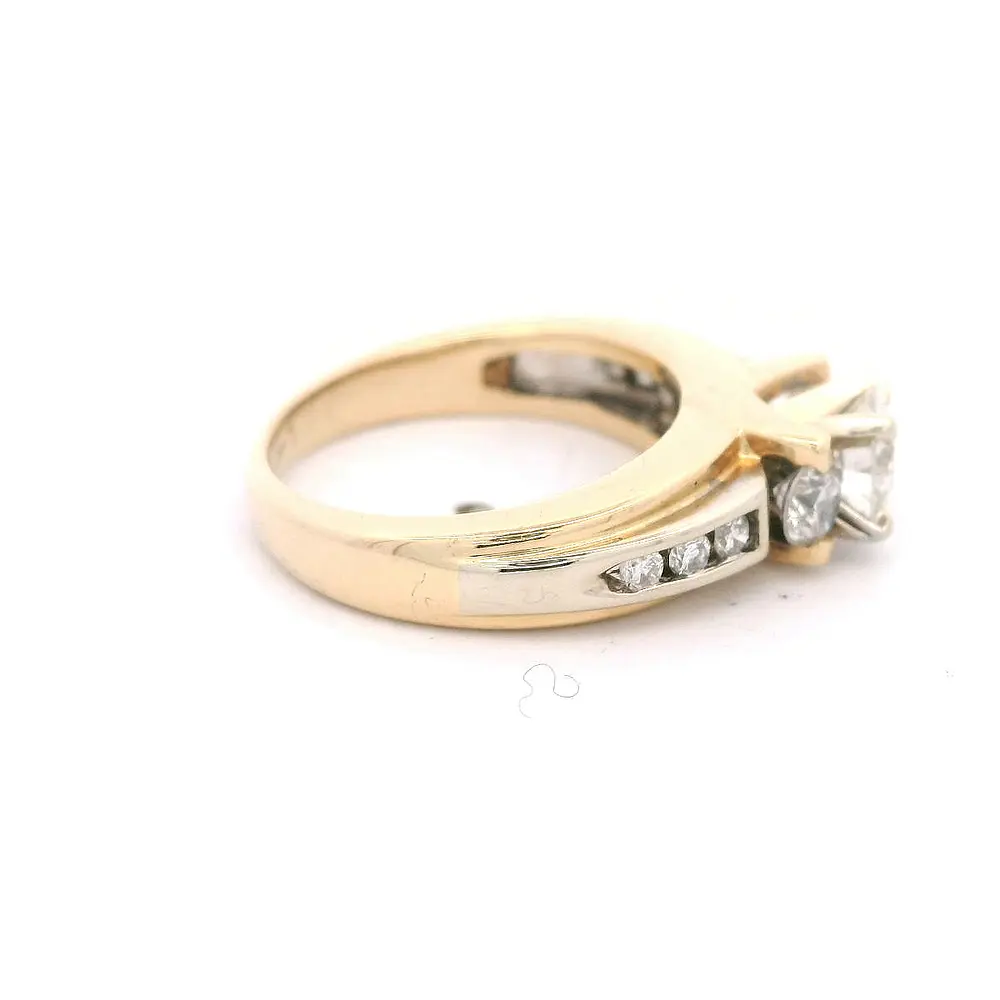 Anillo 14K Cintillo Dos Oros