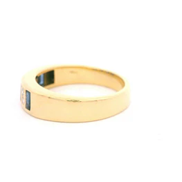 Anillo 18K Cintillo Piedras Azules