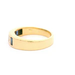 Anillo 18K Cintillo Piedras Azules