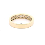 Anillo 14K Cintillo Diamantes Princesa