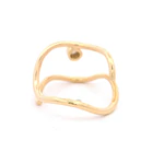 Anillo 18K Ondulado Moissanita